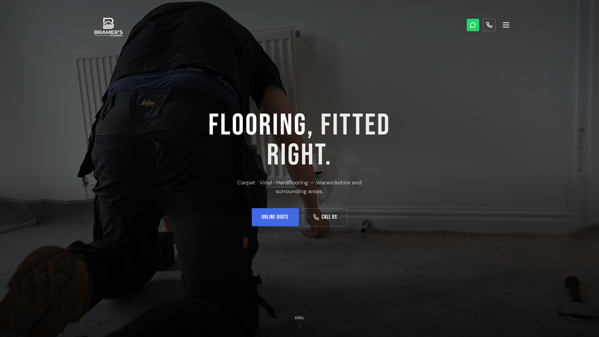 bramersflooring.co.uk - website design by Daniel Wright Custom responsive website design portfolio by Daniel Wright - bramersflooring.co.uk - Carpet, vinyl & hardflooring specialists in Warwickshire